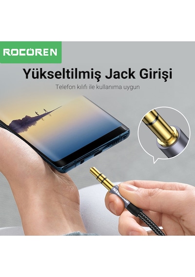 Rocoren 3.5mm Hi-fi Trs Aux Ses Kablosu 5 Metre
