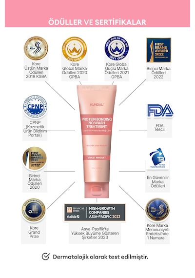 Yoğun Onarıcı Durulanmayan Bakım Kremi Kundal Protein Bonding No Wash Treatment 130ml Violet Muguet