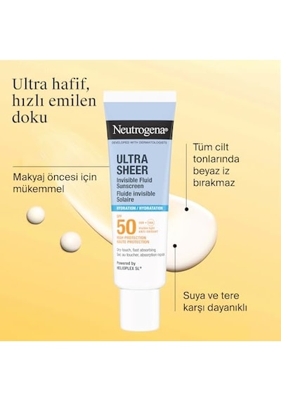 Tr Ultra Sheer Hydrating Fluid Spf50 Yüz Güneş Koruyucu 50 Ml