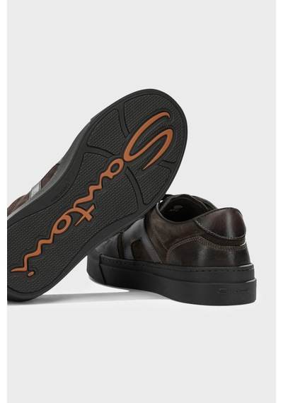 Santoni Süet Sneaker Ayakkabı Erkek Ayakkabı Mbgt22221smotgeut50 Kahve