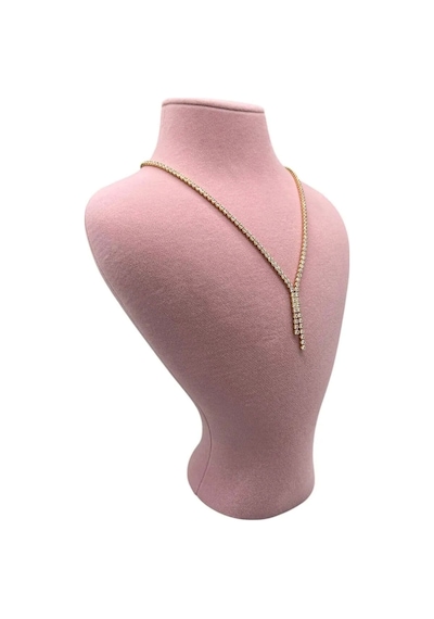 Yerli Üretim Zeus Model Süet Kumaş Pembe Renk 29/ 22 Cm Takım Kolye Sergileme Mankeni Çok Renkli