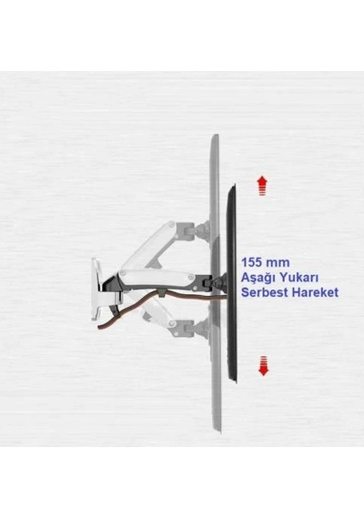Hpy Pazar North Bayou Nb F120 17 27" Lcd Tv/monitör Amörtisörlü Duvar Askı Aparatı