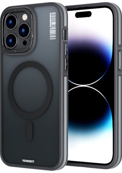 Youngkit Apple Uyumlu iPhone 14 Pro Max Kılıf Magsafe Şarj Özellikli Rock Sand Serisi Kapak