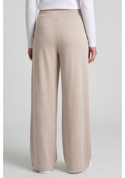 Bej Comfort Fit Geniş Paça Korsajlı Palazzo Kadın Pantolon - 94681