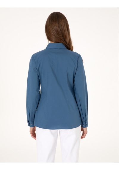 Pierre Cardin Kadın Açık İndigo Gömlek Desenli 50313589-vr073 Açık İndigo