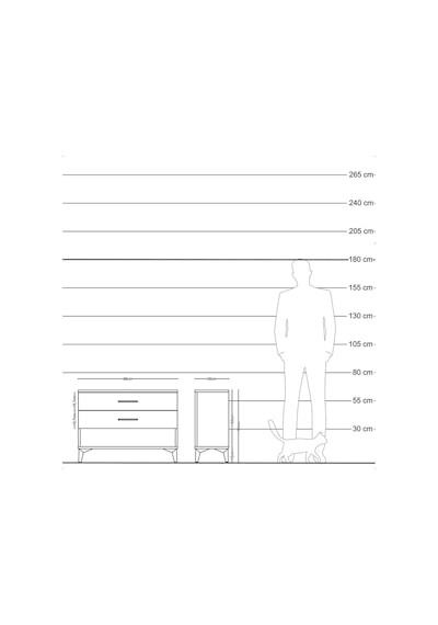 Arges Şifonyer 2 Çekmeceli 88x30x64 Antrasit-antrasit Antrasit