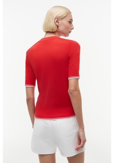 Tommy Hilfiger Lyocell Sılk C-nk Ss Swtr Kadın Kırmızı Kazak - Ww0ww51054