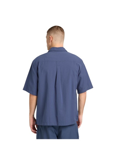 B0a44b5eyp1-r Timberland Ss Seersucker Resort Shirt Erkek Gömlek Mavi B0a44b5eyp1-r