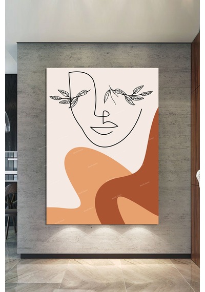 Yüzler ve Suretler Minimalist Modern Sanatsal Kanvas Tablo 20 x 30