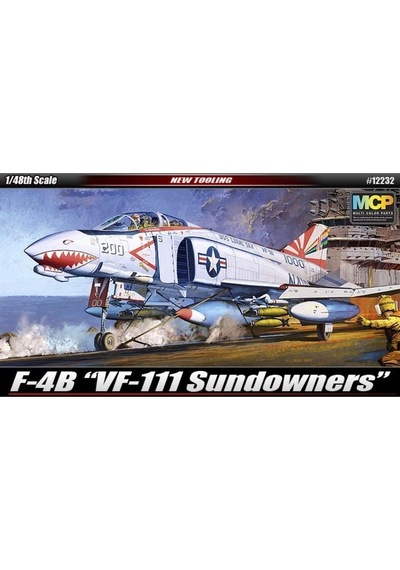 Academy 12232 1/48 Ölçek, F-4b Vf-111 Sundowners Savaş Uçağı, Plastik Model Kiti-48739 Academy 12232 1/48 Ölçek, F-4b Vf-111 Sundowners Savaş Uçağı, Plastik Model Kiti-48739