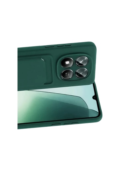 Newface Xiaomi Redmi Note 15 Pro 4g Kelvin Kartvizitli Silikon - Koyu Yeşil