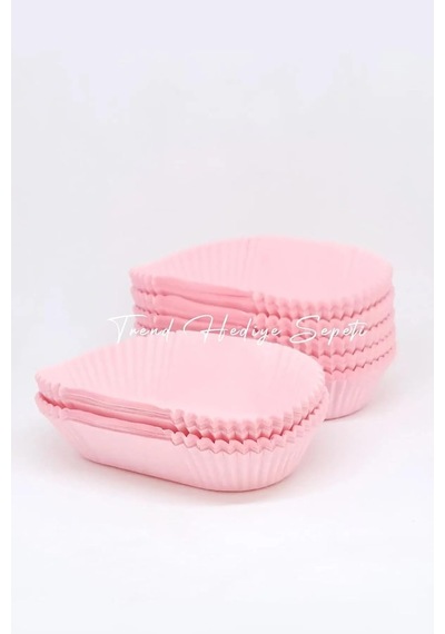Takribi 200 Adet Büyük Boy Pembe Ekler Kağıdı 8.5x4 Cm, Baklava Sunumluk, Muffin Kek Kalıbı Diğer