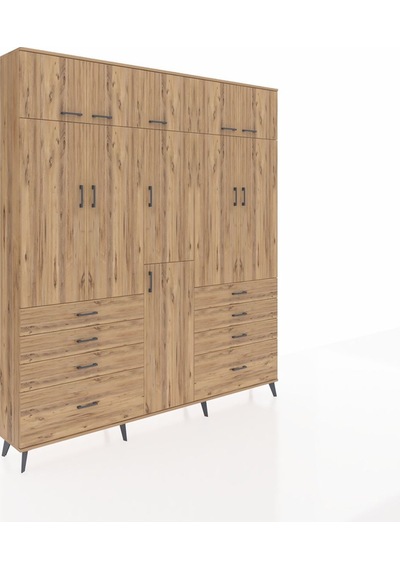 Arges Dolap 8 Raflı 8 Çekmeceli 3 Askılı 220x30x243 Çam-çam/çam Atlas Çam/atlas Çam Arges Dolap 8 Raflı 8 Çekmeceli 3 Askılı 220x30x243 Çam-çam/çam Atlas Çam/atlas Çam