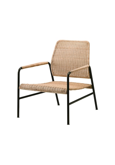 Ikea Beyaz Modern Berjer Koltuk - Rattan Koltuk