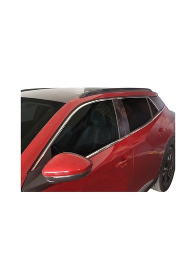 Peugeot 2008 Uyumlu Cam Çerçeve 12 Parça 2019 Ve Üzeri Paslanmaz Krom