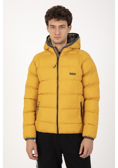 Maraton Sportswear Regular Erkek Kapşonlu Uzun Kol Basic Safran Mont 21259-safran Safran