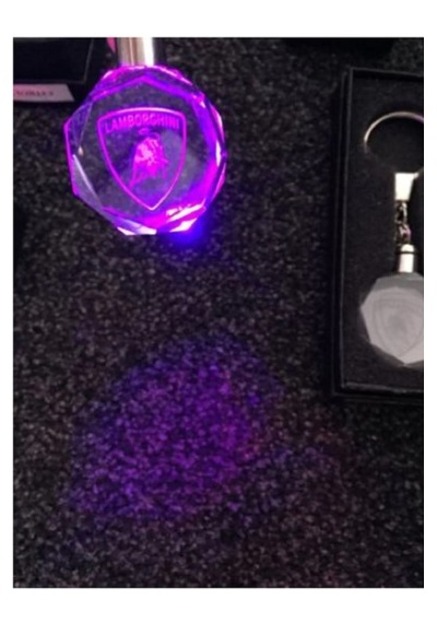 Lamborghini Işıklı Anahtarlık 7 Renk Şık Oto Car Keychain Led Oto Aksesuar