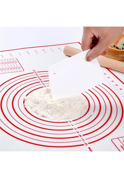 Kırmızı Silikon Pişirme Mat Ölçekli Yapışmaz Haddeleme Hamur Mat Yüksek Kaliteli Pasta Pedi Yoğurma Hamur Araçları Mutfak Aksesuarları 40x50cm