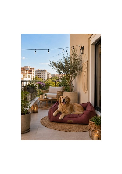 Premium Kedi Ve Köpek Yatağı Kafa Destekli Kaydırmaz Taban Yıkanabilir Fermuarlı Çift Taraflı Minder %100 Boncuk Elyaf Kiremit 1607705542