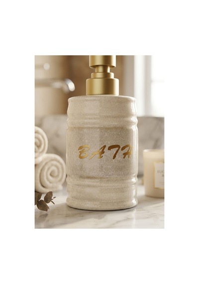 Porselen Sıvı Sabunluk - Lüks Banyo Ve Mutfak Sabunluk - 350 Ml Beyaz - 887961658 Beyaz
