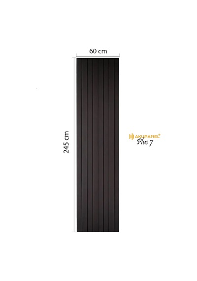 Akupanel Plus7 60 245 Cm Venge Akustik Duvar Paneli Kahverengi