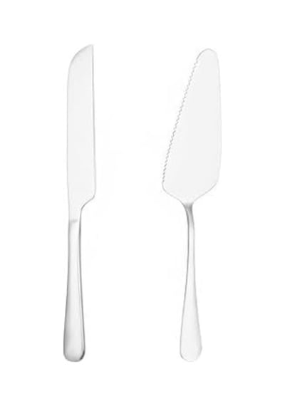 Çelik Silver Pasta Spatula Bıçak Seti Kek Sunum Cin615by 0