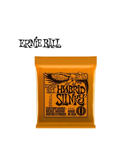 Vkemall Ernie Ball 2222 Hibrit Slinky Nikel Sarılı Elektrik Gitar Telleri 9-46 Çok Renkli
