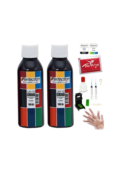Perfection  Hp Deskjet 2620 2632 2633 2630 Uyumlu Kartuş Dolum Seti 2 X 100 Ml Black