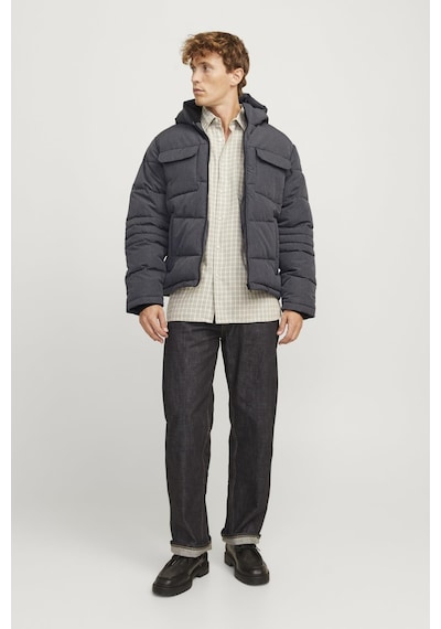 Jack & Jones Jjbuıld Puffer Jacket Koyu Gri 12256858 Cok Renklı