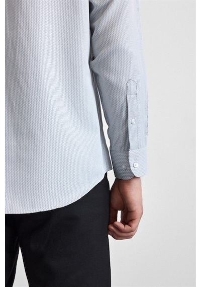 Süvari Gri Regular Klasik Yaka Casual Gömlek Sgm2025300001-s05