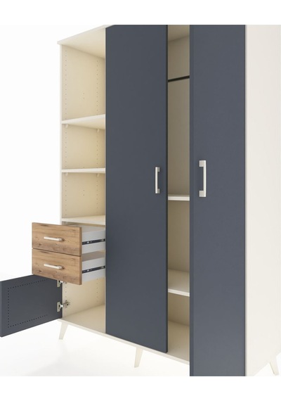 Hyperion Dolap 5 Raflı 2 Çekmeceli Tek Askılı 132x44x195 Aytaşı-antrasit/çam Antrasıt/atlas Çam - Aytası Hyperion Dolap 5 Raflı 2 Çekmeceli Tek Askılı 132x44x195 Aytaşı-antrasit/çam Antrasıt/atlas Çam - Aytası