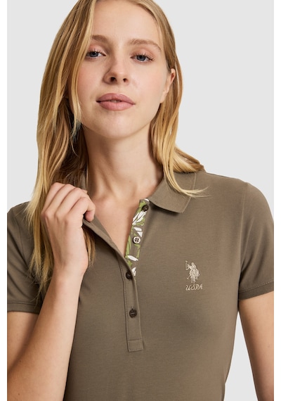 U.S. Polo Assn. U.s. Polo Assn. Kadın Haki Tişört Basic 50321798-vr027