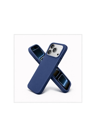 Apple Uyumlu iPhone 17 Pro Max Kılıf Renkli Lansman İçi Kadife Yumuşak Kamera Yükseltili Silikon Lacivert