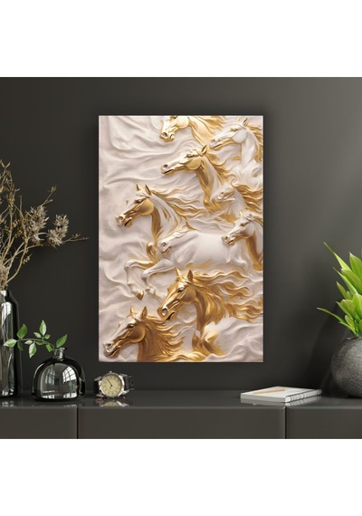 Gold Temalı Dekoratif Cam Tablo -30