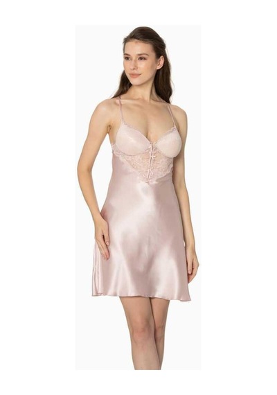 Pierre Cardin 2li Saten Kısa Gecelik Sabahlık 4300 001