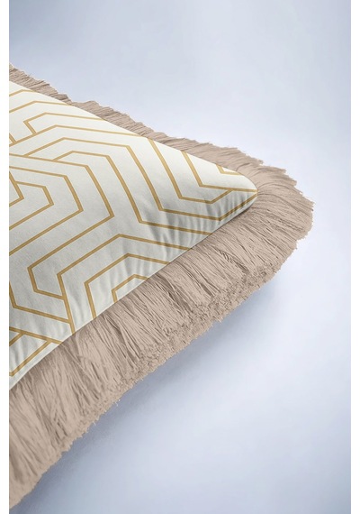 Geometrik Modern Lüks Saçaklı Yastık Kılıfı - Şık Art Deco Bej Krem Püsküllü Kırlent Kılıfı Kanyon Saks Mavisi Geometrik Modern Lüks Saçaklı Yastık Kılıfı - Şık Art Deco Bej Krem Püsküllü Kırlent Kılıfı Kanyon Saks Mavisi