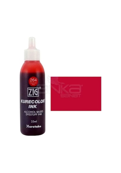 Zig Kurecolor Refill Ink Mürekkep 264 Geranium Red 25ml Diğer