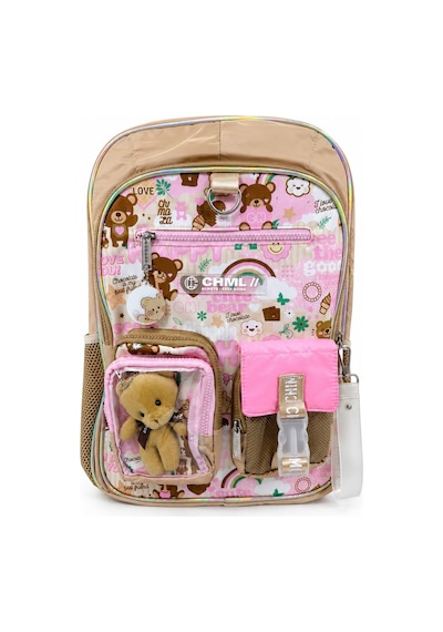 Chımola Toy New World Kahverengi Sırt Çantası 17" Çok Renkli