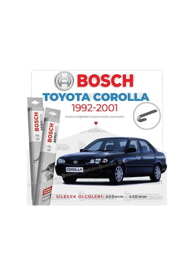 Toyota Corolla Uyumlu Muz Silecek Takımı 1992-2001 Bosch Aeroeco