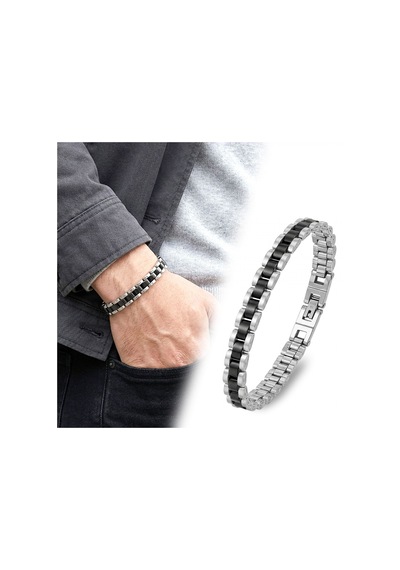 Premium Siyah - Gümüş Renk Çelik Bileklik 31831g1d5m Siyah - Gümüş