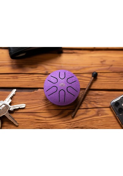 Meinl Sonic Energy Pstd1plf Pocket Steel A-major 3'' Tongue Drum Purple