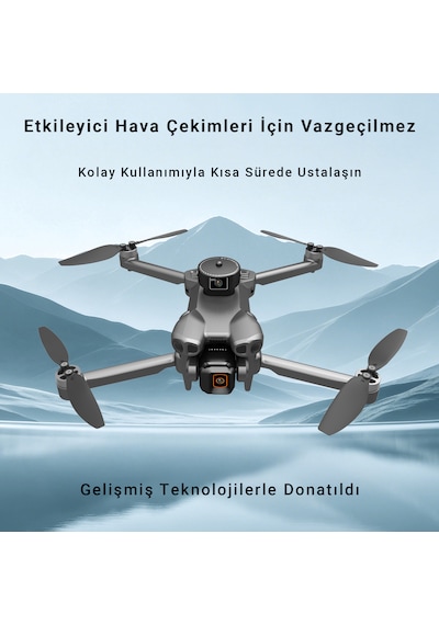 İdragon W12 Gps Drone, Dahili Lcd Ekranlı Kumanda, Hd Kamera, 360 Engel Algılama, Fırçasız Motor, Tek Tuşla Eve Dönüş