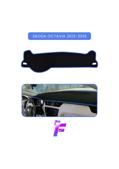 Skoda Octavia 2013-2019 Araca Özel Torpido Örtüsü Ön Göğüs Kılıfı Tam Koruma Tam Uyum A77
