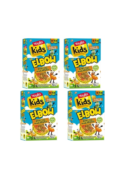 Yayla Kids Kinoalı Sebzeli 3 Renkli Elbow Bakliyat Makarnası 250 G X4