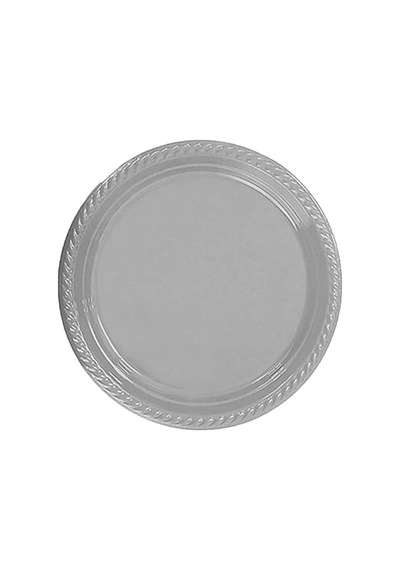 Plastik Tabak 25 Adet Gümüş Kullan At Tabak 22 Cm Doğum Günü Partisi Tabağı