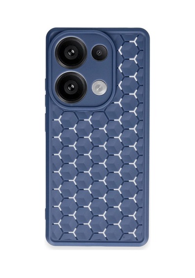 Xiaomi Redmi Note 13 Pro 4g Kılıf Petek Silikon Kapak - Lacivert -
