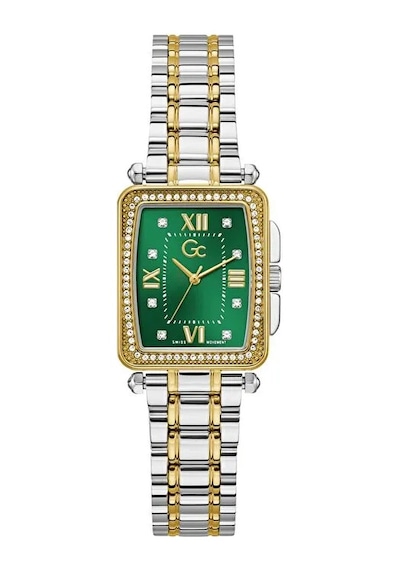 Guess Collection Gcz29009l9mf Quartz Çelik Altın/gri Yeşil Kadran 10 Atm Kadın Kol Saati