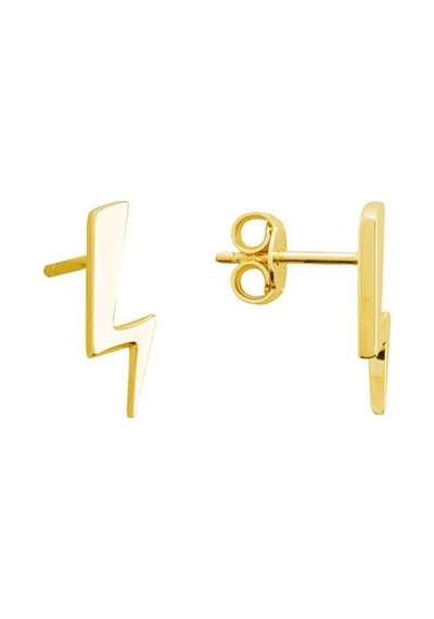 Goldkupe 14 Ayar Altın Sade Şimşek Küpe 1,10 Gr-1403