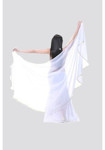 Kaftan Collection Dansöz Oryantal Şalı Beyaz Beyaz