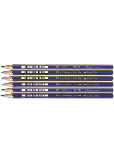 Faber-Castell 1221 Dereceli Resim Kalemi 2B 6'Lı Paket